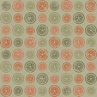Seamless pattern with scratched stars in circles N2
