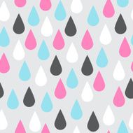Colorful drops seamless vector pattern