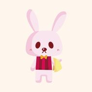 animal rabbit summer cartoon theme elements N17