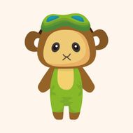 animal monkey summer cartoon theme elements N4