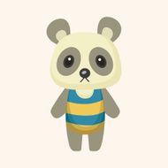 animal panda summer cartoon theme elements N4