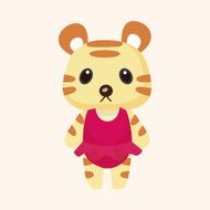 animal tiger summer cartoon theme elements N4