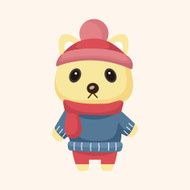 animal cat winter cartoon theme elements N9