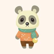 animal panda winter cartoon theme elements N9