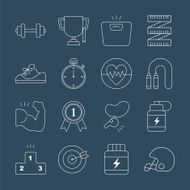 Sport line icon set N4