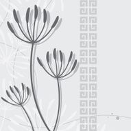 floral pattern with gray background