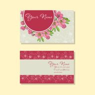 Card with floral pattern N3