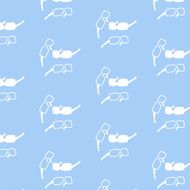 Seamless pattern with silhouettes of white Sunny goggles N2