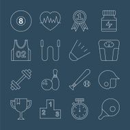 Sport line icon set N5