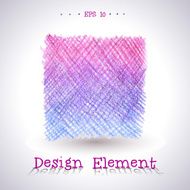 Vector watercolor pencil stain Element for your design N2