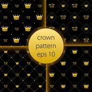 crown vector collection gold big set icons
