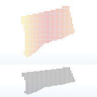Map of USA Connecticut State with Dot Pattern