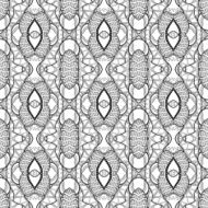Vector Seamless Monochrome Abstract Pattern N36