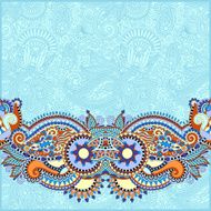 paisley design on decorative floral background for invitation N3