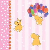 wallpaper with little hippos N4