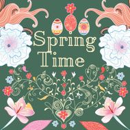 Spring background with flowers N2