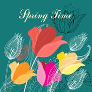 Spring background with flowers N3