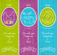 Greetings web banner for Easter Day with egg frame