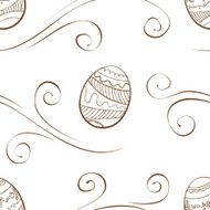 Vector Seamless easter background with eggs N2