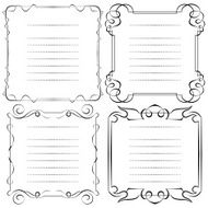 set of vector frames menu