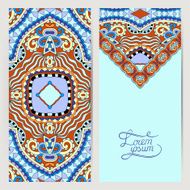 decorative label card for vintage design ethnic pattern N6