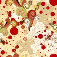 Abstract floral vector seamless pattern N12