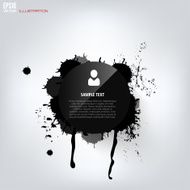 Black abstract geometric background with splash