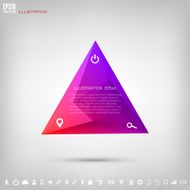 Abstract polygonal geometric background with web icons Triangle elements