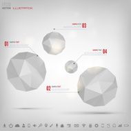 Abstract polygonal geometric background with web icons Triangle elements N4