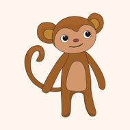 animal monkey cartoon theme elements N34