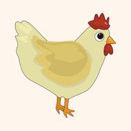 animal cock cartoon theme elements N21