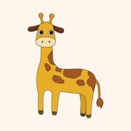 animal giraffe cartoon theme elements N25