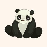 animal panda cartoon theme elements N26