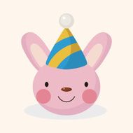 animal rabbit cartoon theme elements N68