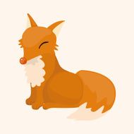 animal fox cartoon theme elements N18