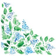 Floral background with watercolor flowers N2