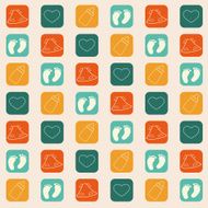 Baby girl seamless pattern N8