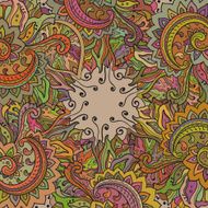 Vector pattern of the indian floral ornament N2