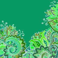 Vector frame of the indian floral ornament