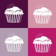 Cupcakes Seamless linear pattern N2