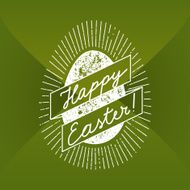 easter mail vantage egg calligraphy vector illustration