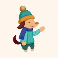 animal winter cartoon theme elements N31