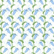 Seamless pattern of lilies