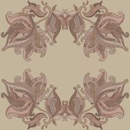 Vector background with ornament of the graphic flowers