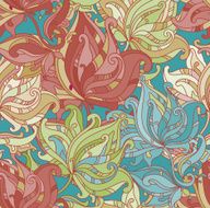 Seamless vector pattern with floral ornament N5