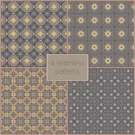 4 different vector seamless patterns (tiling) Endless texture c N2