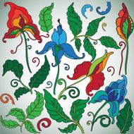 Vector set of floral elements N11