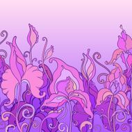 Vector background with ornament of the graphic flowers N4