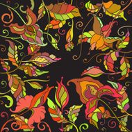 Vector background with ornament of the graphic flowers N6