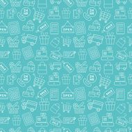 Shopping line icon pattern set N3